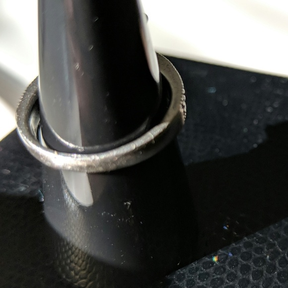 Substitute Silver Engagement Ring - size 7 - Picture 6 of 7